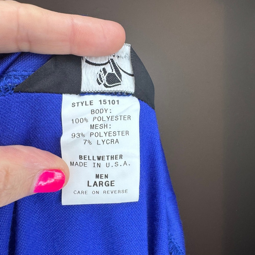 Bellwether Cycling Jersey Blue Coolmax Mesh Men's Large USA - Picture 3 of 5